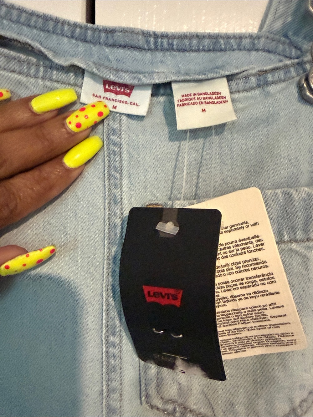 Levi's Light Blue Denim Overall Dress with Bib Pocket - Picture 2 of 8